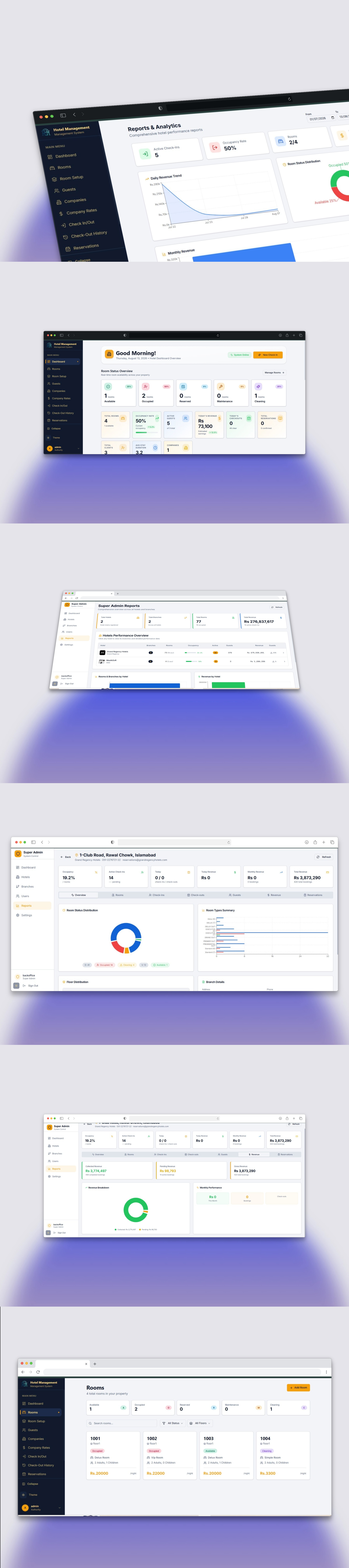 Hotel Management System mockup